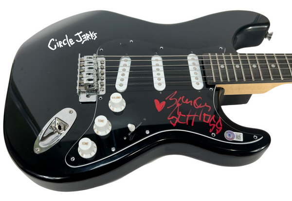 Zander Schloss THE CIRCLE JERKS Signed Autograph Electric Guitar Beckett COA
