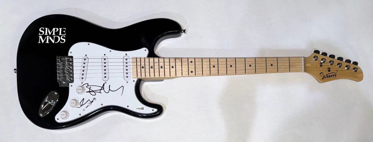 Simple Minds Signed Autograph Electric Guitar Jim Kerr Charlie Burchil ...