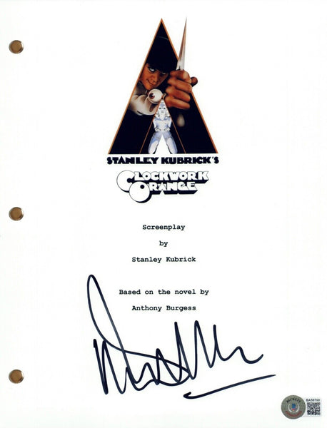 MALCOLM MCDOWELL Signed A CLOCKWORK ORANGE Movie Script Autograph Screenplay BAS