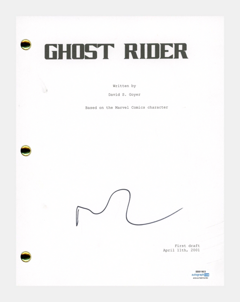 Nicolas Cage GHOST RIDER Signed Autographed Movie Script Screenplay ACOA COA