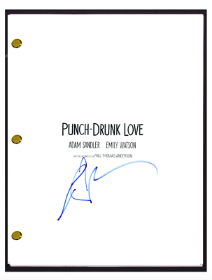 Adam Sandler Signed Autographed PUNCH DRUNK LOVE Movie Script Screenplay COA