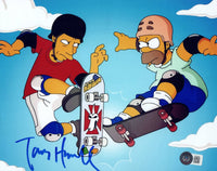 Tony Hawk Signed Autograph 8x10 Photo The Simpsons Skateboarding Beckett COA