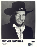 Waylon Jennings Signed Autograph 8x10 Photo Country Music Outlaw Beckett COA