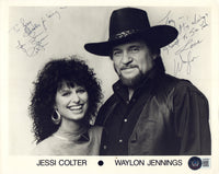 Waylon Jennings & Jessi Colter Signed Autograph 8x10 Photo Country Music BAS COA