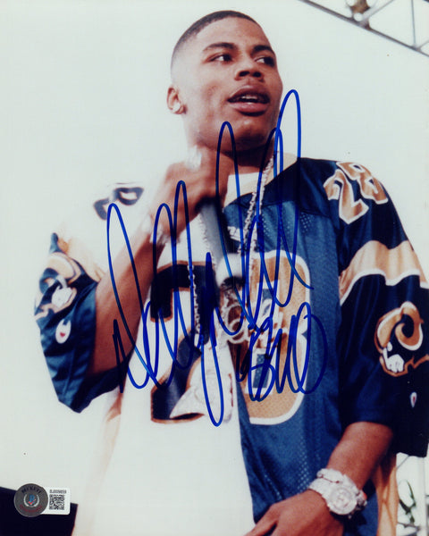 Nelly Signed Autograph 8x10 Photo Rapper Nellyville Cornell Haynes Beckett COA