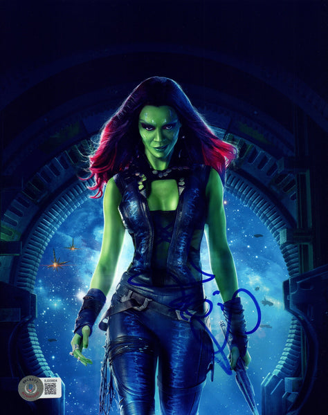 Zoe Saldana Signed Autograph 8x10 Photo Guardians of The Galaxy Beckett COA