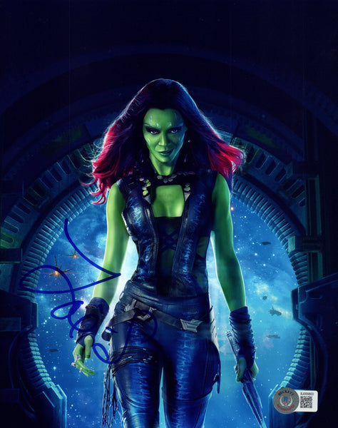 Zoe Saldana Signed Autograph 8x10 Photo Guardians of The Galaxy Beckett COA