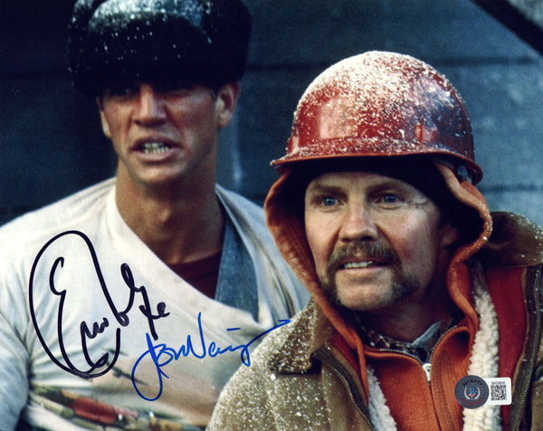 Jon Voight & Eric Roberts Signed Autograph 8x10 Photo Runaway Train Beckett COA