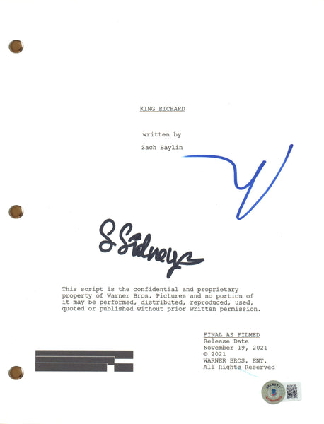 Reinaldo Marcus Green & Saniyya Sidney Signed King Richard Movie Script BAS COA