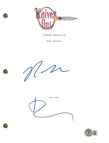 Rian Johnson Signed Autograph Knives Out Full Movie Script Screenplay BAS COA