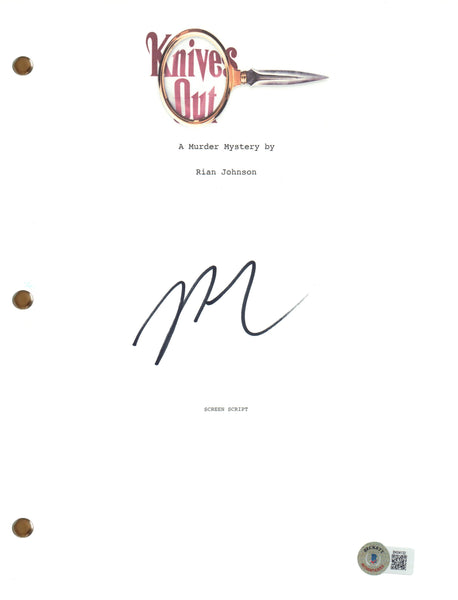 Rian Johnson Signed Autograph Knives Out Full Movie Script Screenplay BAS COA