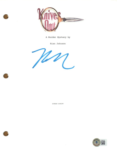 Rian Johnson Signed Autograph Knives Out Full Movie Script Screenplay BAS COA