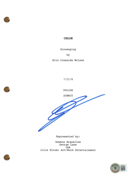 Erin Cressida Wilson Signed Autograph Chloe Full Movie Script Screenplay BAS COA