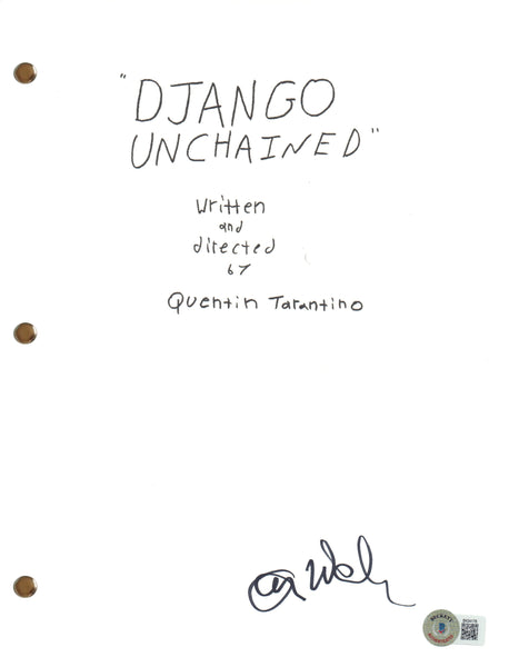 Christoph Waltz Signed Autograph Django Unchained Full Movie Script Beckett COA
