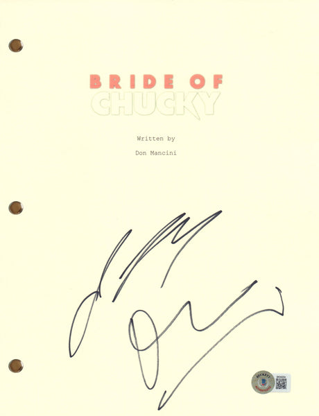 Jennifer Tilly Don Mancini Signed Autograph Bride of Chucky Movie Script BAS COA