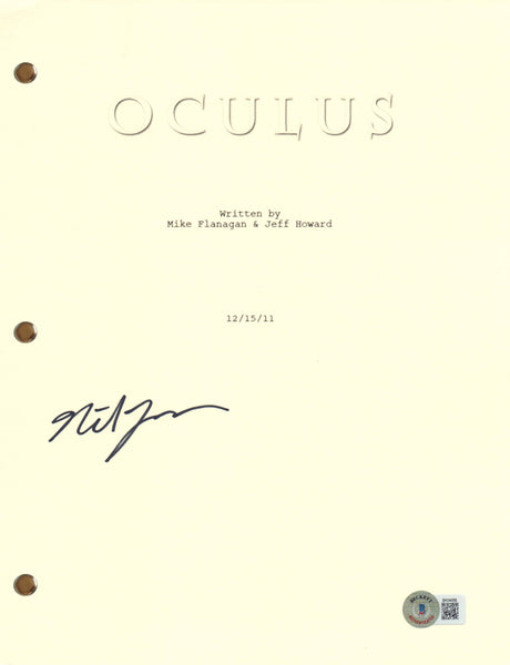 Mike Flanagan Signed Autograph Oculus Full Movie Script Screenplay Beckett COA