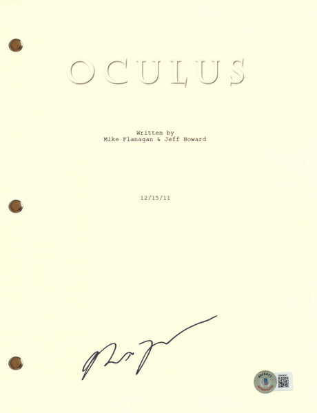 Mike Flanagan Signed Autograph Oculus Full Movie Script Screenplay Beckett COA