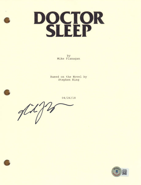 Mike Flanagan Signed Autograph Doctor Sleep Movie Script Screenplay Beckett COA