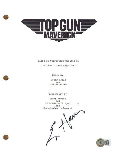 Ed Harris Signed Autograph Top Gun Maverick Script Full Screenplay Beckett COA