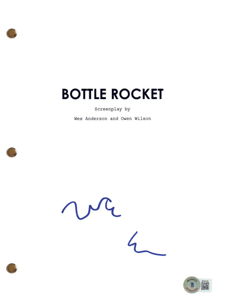 Wes Anderson Signed Autograph Bottle Rocket Movie Script Full Screenplay BAS COA