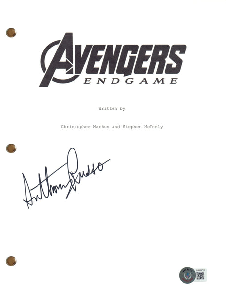 Anthony Russo Signed Autograph Avengers Endgame Script Screenplay Beckett COA