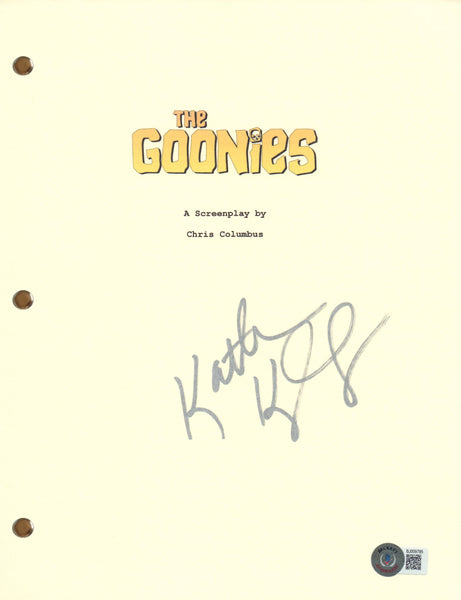 Kathleen Kennedy Signed Autograph The Goonies Movie Script Screenplay BAS COA