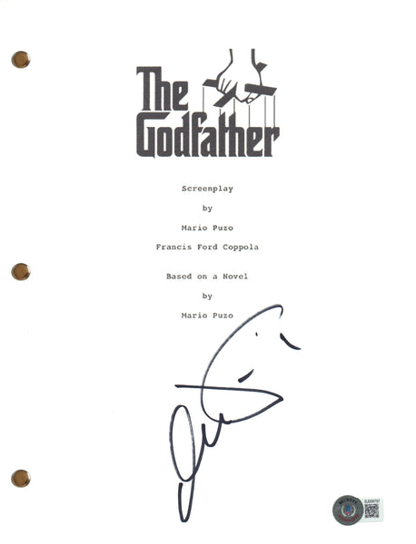 Al Pacino Signed Autograph The Godfather Movie Script Screenplay Beckett COA