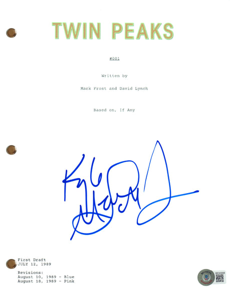 Kyle MacLachlan Signed Autograph Twin Peaks Pilot Script Screenplay Beckett COA