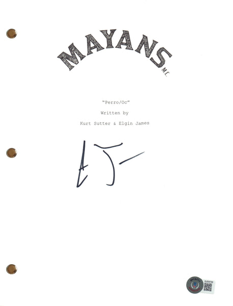 Elgin James Signed Autograph Mayans M.C Pilot Episode Script Creator Beckett COA