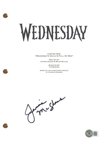Jamie McShane Signed Autograph Wednesday Pilot Script Screenplay Beckett COA