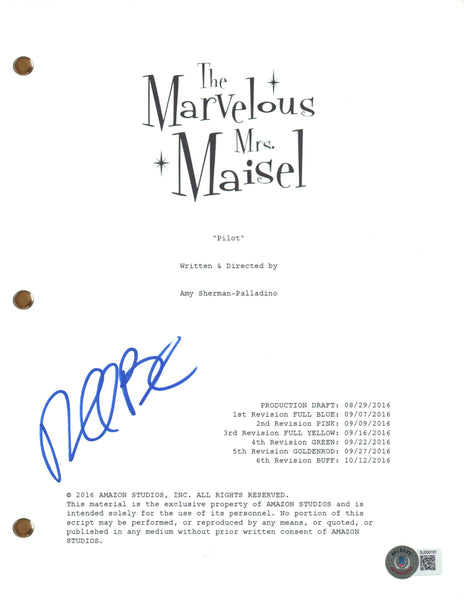 Rachel Brosnahan Signed Autograph The Marvelous Mrs. Maisel Pilot Script BAS COA