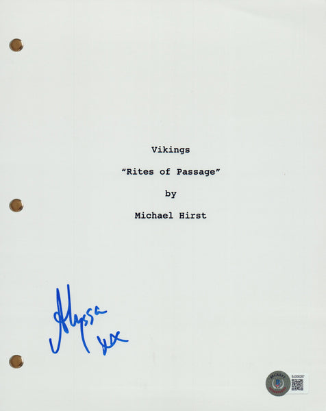 Alyssa Sutherland Signed Autograph Vikings Pilot Script Screenplay Beckett COA