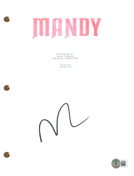 Nicolas Cage Signed Autograph Mandy Movie Script Screenplay Horror Beckett COA