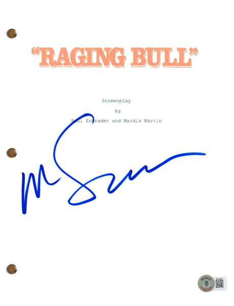 Martin Scorsese Signed Autograph Raging Bull Movie Script Screenplay Beckett COA