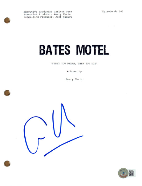 Freddie Highmore Signed Autograph Bates Motel Pilot Episode Script Beckett COA