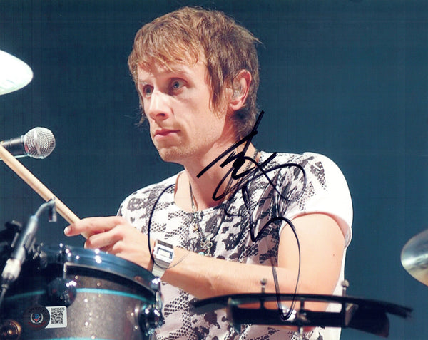 Dominic Howard Muse Signed 8x10 Photo Muse Band Autograph Drummer Beckett COA