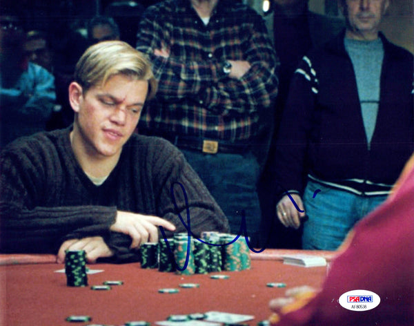 Matt Damon Signed Autograph 8x10 Photo Rounders Mike McDermott PSA/DNA COA