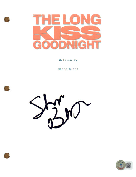 Shane Black Signed Autograph The Long King Goodnight Movie Script Beckett COA