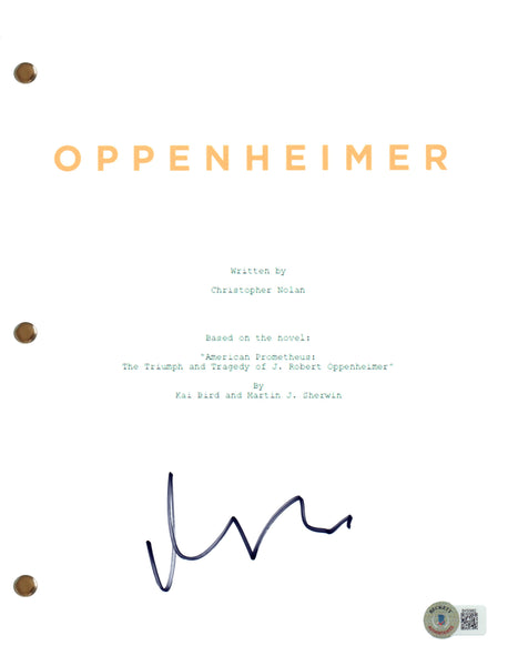 Matt Damon Signed Autograph Oppenheimer Movie Script Full Screenplay Beckett COA