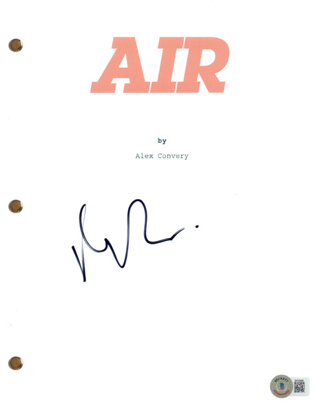 Matt Damon Signed Autograph Air Movie Script Screenplay Nike Air Jordan BAS COA