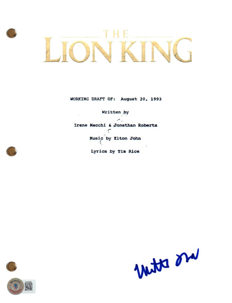 Matthew Broderick Signed Autograph The Lion King Full Movie Script Beckett COA