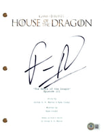 Fabien Frankel Signed House of The Dragon Pilot Episode Script Autograph BAS COA