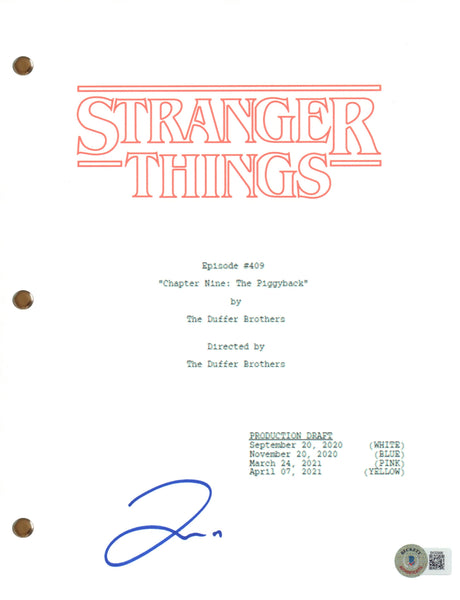 Jamie Campbell Bower Signed Autograph Stranger Things E409 Script Screenplay BAS