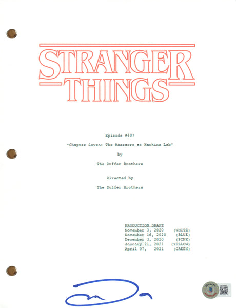 Jamie Campbell Bower Signed Autograph Stranger Things E407 Script Screenplay BAS