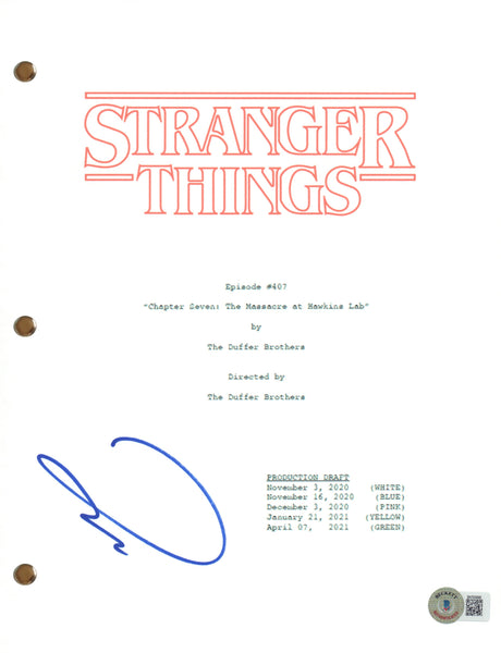 Jamie Campbell Bower Signed Autograph Stranger Things Episode 407 Script BAS COA