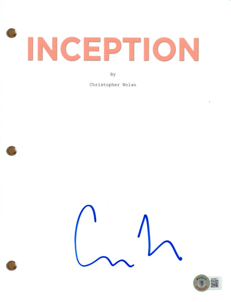 Christopher Nolan Signed Autograph Oppenheimer Full Movie Script Beckett COA
