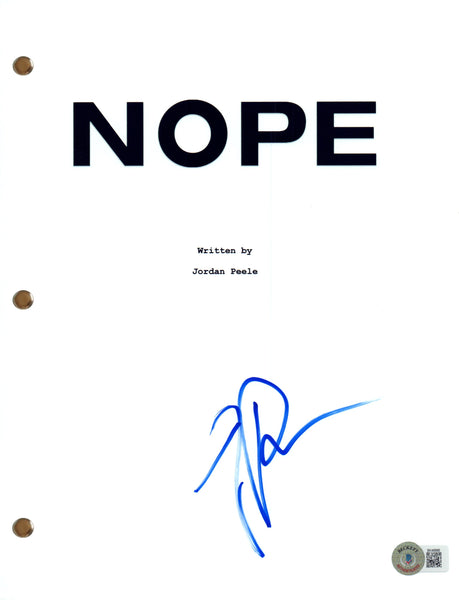 Jordan Peele Signed Autograph Nope Movie Script Screenplay Horror Beckett COA