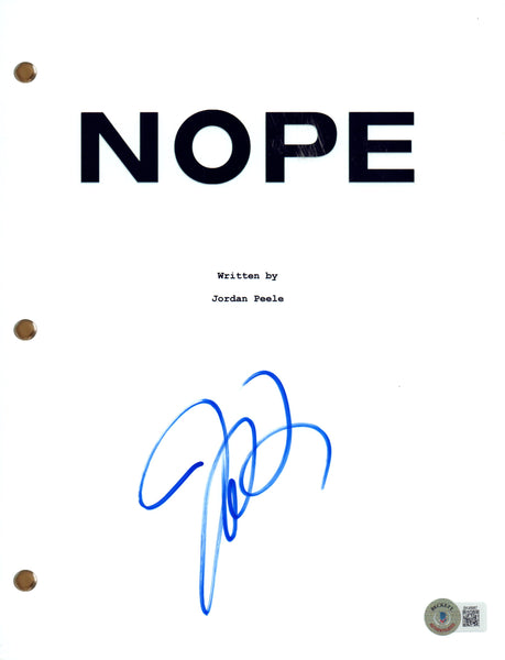 Jordan Peele Signed Autograph Nope Movie Script Screenplay Horror Beckett COA