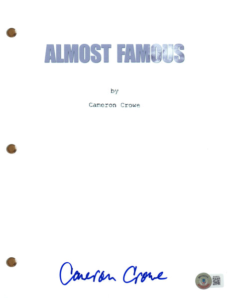 Cameron Crowe Signed Autograph Almost Famous Movie Script Screenplay Beckett COA