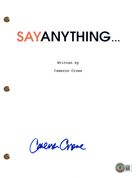 Cameron Crowe Signed Autograph Say Anything Movie Script Screenplay Beckett COA
